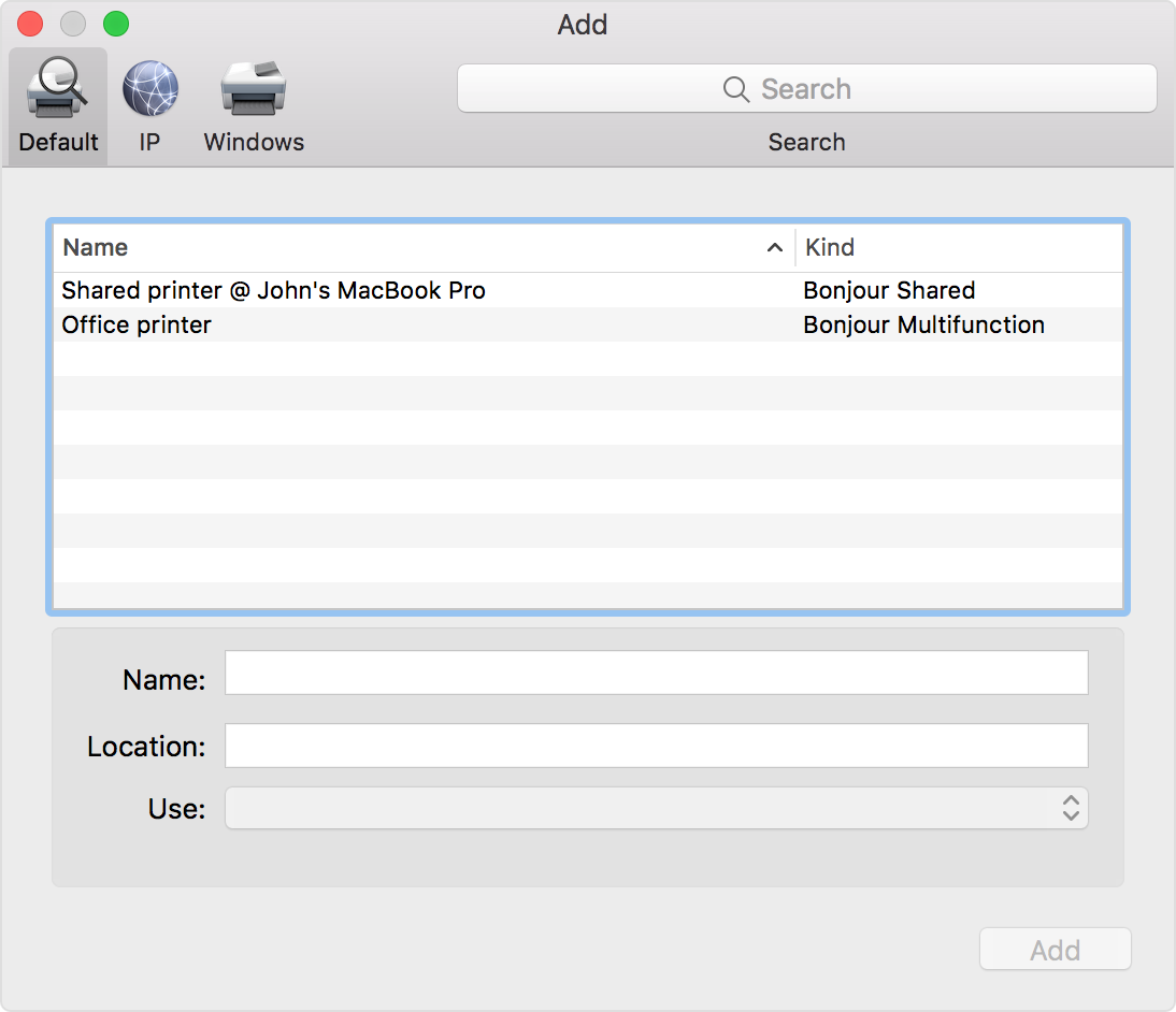 find ip address for printer on mac